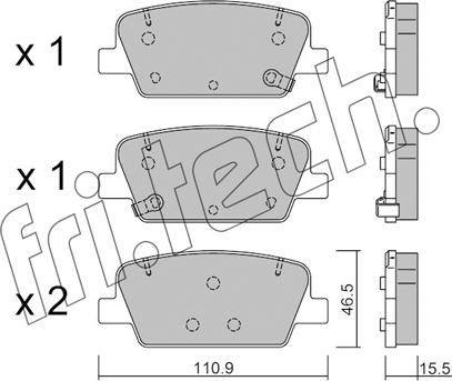 Fri.Tech. 1283.0 - Гальмівні колодки, дискові гальма autozip.com.ua