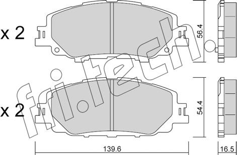 Fri.Tech. 1235.0 - Гальмівні колодки, дискові гальма autozip.com.ua