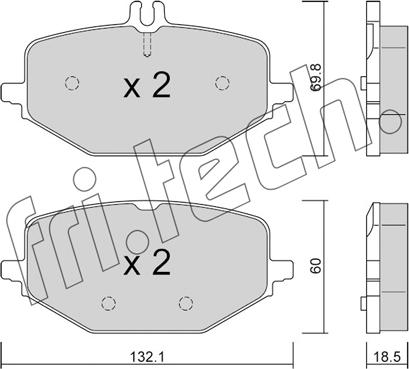 Fri.Tech. 1274.0 - Гальмівні колодки, дискові гальма autozip.com.ua