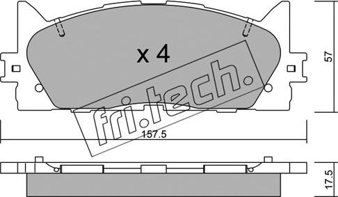 Fri.Tech. 899.0 - Гальмівні колодки, дискові гальма autozip.com.ua
