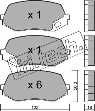 Fri.Tech. 891.0 - Гальмівні колодки, дискові гальма autozip.com.ua