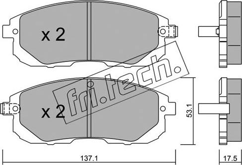 Fri.Tech. 893.1 - Гальмівні колодки, дискові гальма autozip.com.ua