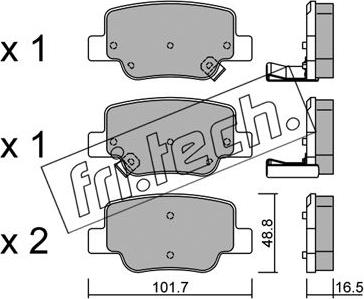 Fri.Tech. 897.0 - Гальмівні колодки, дискові гальма autozip.com.ua