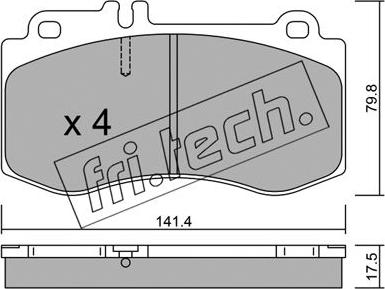 Fri.Tech. 844.0 - Гальмівні колодки, дискові гальма autozip.com.ua