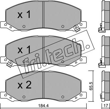 Fri.Tech. 860.0 - Гальмівні колодки, дискові гальма autozip.com.ua