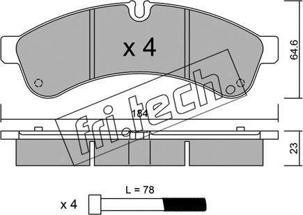 Fri.Tech. 868.0 - Гальмівні колодки, дискові гальма autozip.com.ua