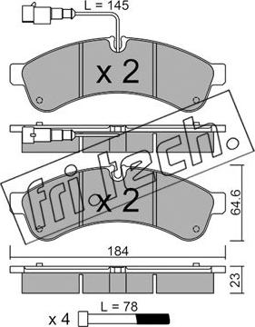 Fri.Tech. 868.1 - Гальмівні колодки, дискові гальма autozip.com.ua