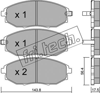 Fri.Tech. 862.0 - Гальмівні колодки, дискові гальма autozip.com.ua