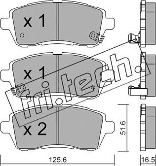 Fri.Tech. 809.1 - Гальмівні колодки, дискові гальма autozip.com.ua