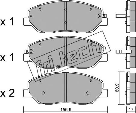 Fri.Tech. 803.0 - Гальмівні колодки, дискові гальма autozip.com.ua