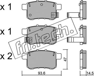 Fri.Tech. 885.0 - Гальмівні колодки, дискові гальма autozip.com.ua