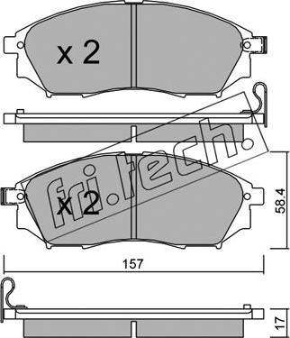 Fri.Tech. 835.0 - Гальмівні колодки, дискові гальма autozip.com.ua