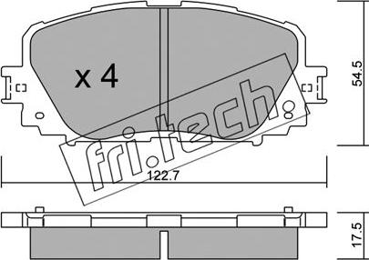 Fri.Tech. 836.0 - Гальмівні колодки, дискові гальма autozip.com.ua