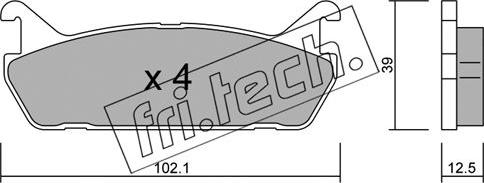 Fri.Tech. 399.0 - Гальмівні колодки, дискові гальма autozip.com.ua