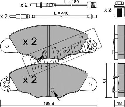 Fri.Tech. 343.0 - Гальмівні колодки, дискові гальма autozip.com.ua