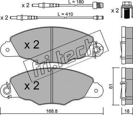 Fri.Tech. 343.1 - Гальмівні колодки, дискові гальма autozip.com.ua