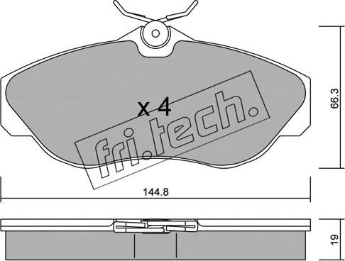 Fri.Tech. 359.0 - Гальмівні колодки, дискові гальма autozip.com.ua