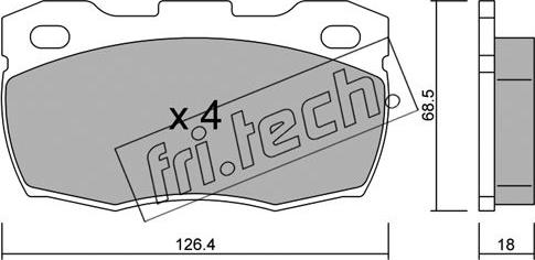 Fri.Tech. 361.0 - Гальмівні колодки, дискові гальма autozip.com.ua