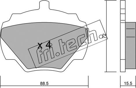 Fri.Tech. 362.0 - Гальмівні колодки, дискові гальма autozip.com.ua