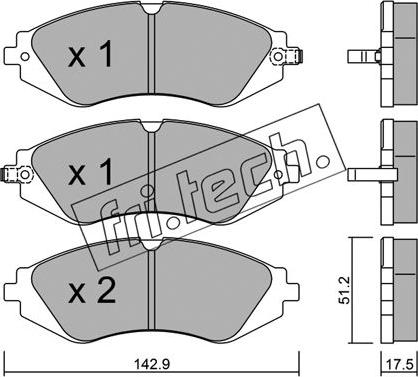 Fri.Tech. 303.0 - Гальмівні колодки, дискові гальма autozip.com.ua