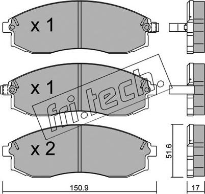 Fri.Tech. 315.0 - Гальмівні колодки, дискові гальма autozip.com.ua