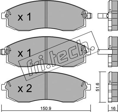 Fri.Tech. 315.1 - Гальмівні колодки, дискові гальма autozip.com.ua