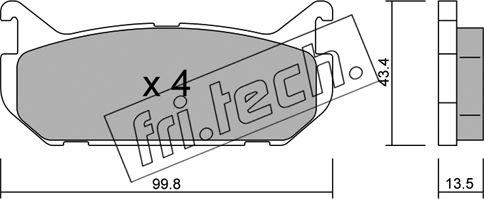 Fri.Tech. 312.0 - Гальмівні колодки, дискові гальма autozip.com.ua