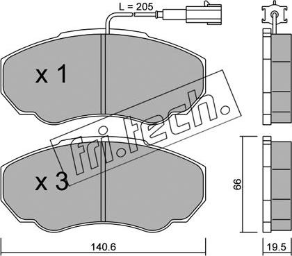 Fri.Tech. 334.0 - Гальмівні колодки, дискові гальма autozip.com.ua