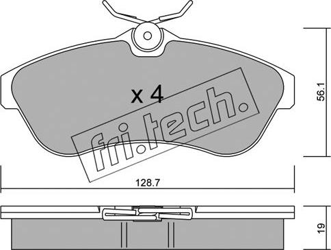 Fri.Tech. 338.0 - Гальмівні колодки, дискові гальма autozip.com.ua