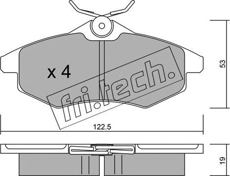 Fri.Tech. 337.0 - Гальмівні колодки, дискові гальма autozip.com.ua