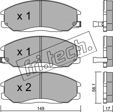 Fri.Tech. 373.0 - Гальмівні колодки, дискові гальма autozip.com.ua