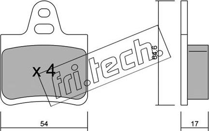 Fri.Tech. 293.0 - Гальмівні колодки, дискові гальма autozip.com.ua