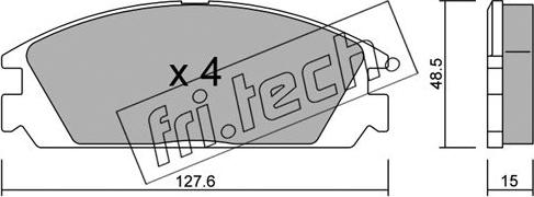 Fri.Tech. 246.0 - Гальмівні колодки, дискові гальма autozip.com.ua