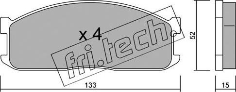 Fri.Tech. 241.0 - Гальмівні колодки, дискові гальма autozip.com.ua