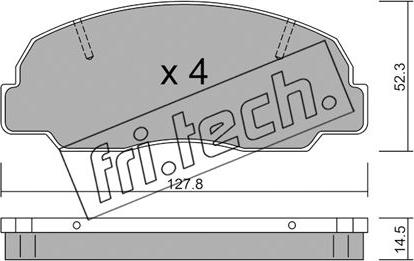 Fri.Tech. 248.0 - Гальмівні колодки, дискові гальма autozip.com.ua