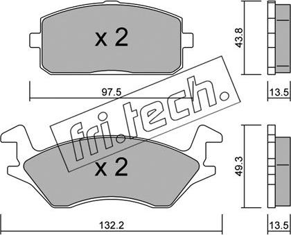 Fri.Tech. 243.0 - Гальмівні колодки, дискові гальма autozip.com.ua