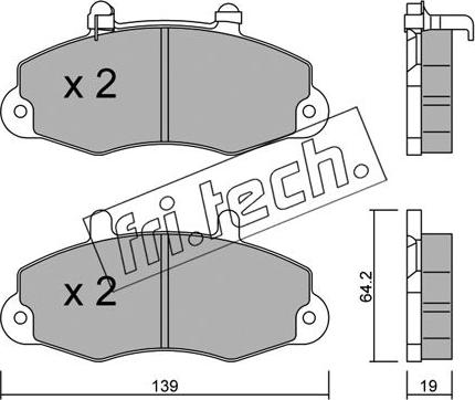 Fri.Tech. 201.1 - Гальмівні колодки, дискові гальма autozip.com.ua