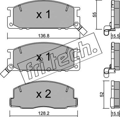 Fri.Tech. 289.0 - Гальмівні колодки, дискові гальма autozip.com.ua