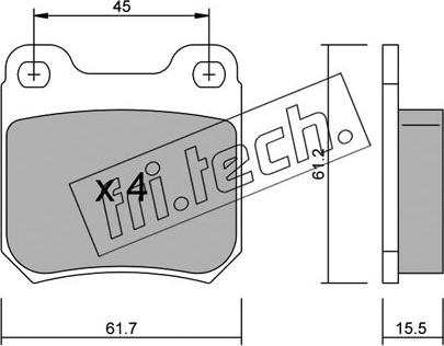 Fri.Tech. 284.0 - Гальмівні колодки, дискові гальма autozip.com.ua