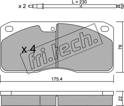 Fri.Tech. 279.0W - Гальмівні колодки, дискові гальма autozip.com.ua