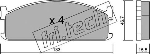 Fri.Tech. 274.0 - Гальмівні колодки, дискові гальма autozip.com.ua