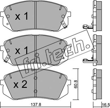 Fri.Tech. 799.0 - Гальмівні колодки, дискові гальма autozip.com.ua