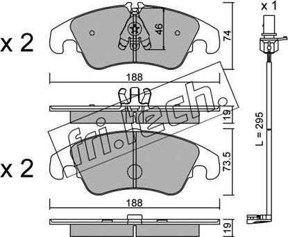 Fri.Tech. 791.4W - Гальмівні колодки, дискові гальма autozip.com.ua