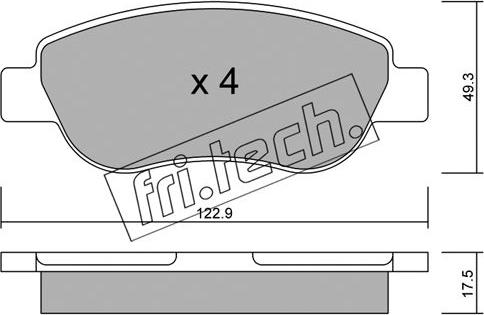 Fri.Tech. 797.0 - Гальмівні колодки, дискові гальма autozip.com.ua