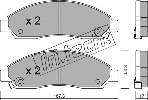 Fri.Tech. 747.0 - Гальмівні колодки, дискові гальма autozip.com.ua