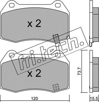 Fri.Tech. 754.0 - Гальмівні колодки, дискові гальма autozip.com.ua