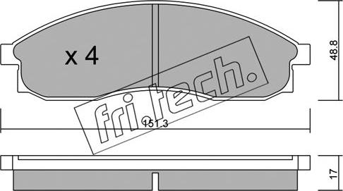 Fri.Tech. 756.0 - Гальмівні колодки, дискові гальма autozip.com.ua