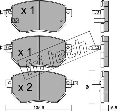 Fri.Tech. 757.0 - Гальмівні колодки, дискові гальма autozip.com.ua