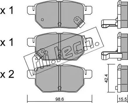 Fri.Tech. 762.1 - Гальмівні колодки, дискові гальма autozip.com.ua