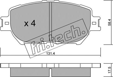 Fri.Tech. 767.0 - Гальмівні колодки, дискові гальма autozip.com.ua